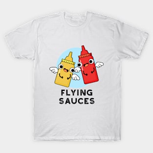 Flying Sauces Cute Food Pun T-Shirt